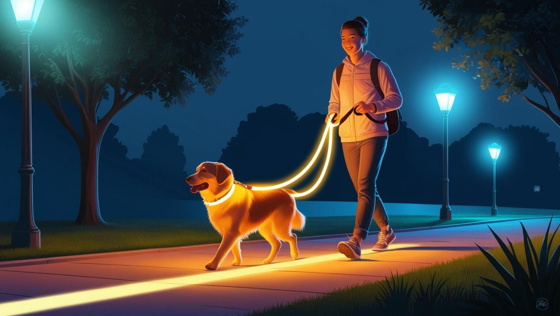 Stay Safe on Night Walks - Dog Leash with Spotlight!