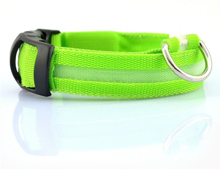 LED Dog Collar – Night Safety, Adjustable & Glow-in-the-Dark - Shop Happy Paws Now