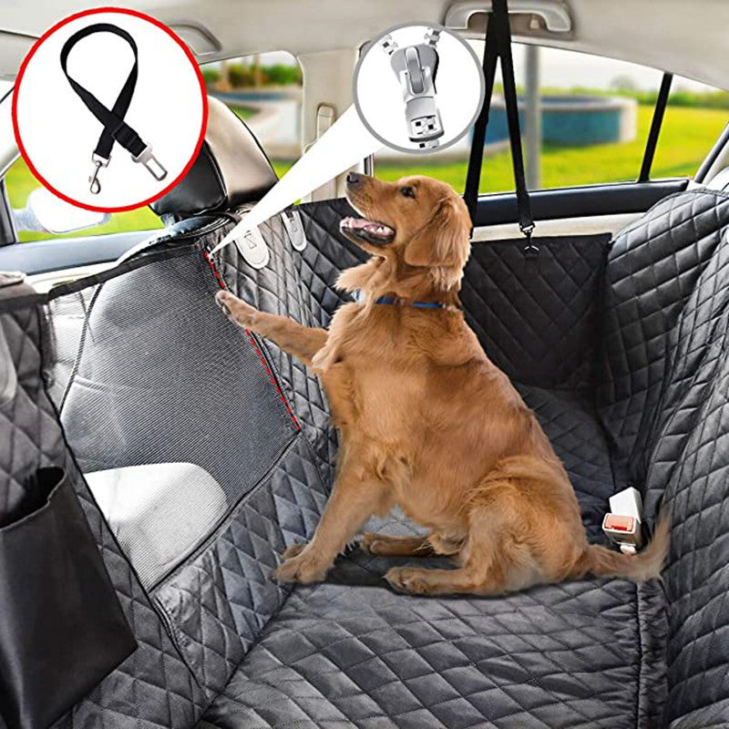 Waterproof Dog Car Seat Cover – Scratch-Resistant & Mesh - Shop Happy Paws Now