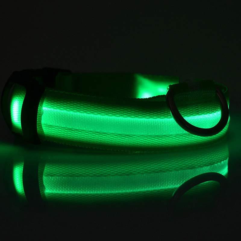 LED Dog Collar – Night Safety, Adjustable & Glow-in-the-Dark - Shop Happy Paws Now