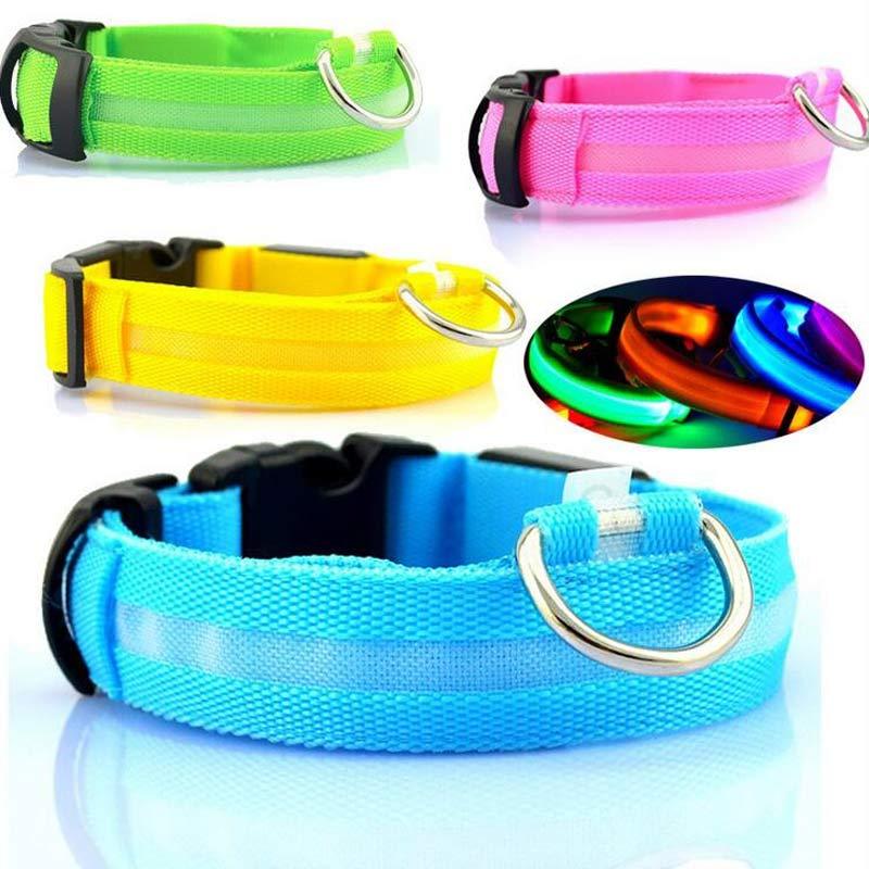 LED Dog Collar – Night Safety, Adjustable & Glow-in-the-Dark - Shop Happy Paws Now