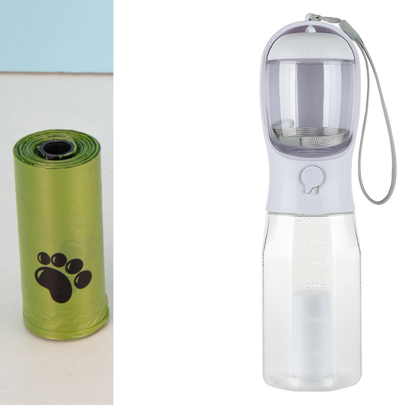 3-in-1 Portable Pet Water Bottle, Feeder & Poop Dispense - Shop Happy Paws Now