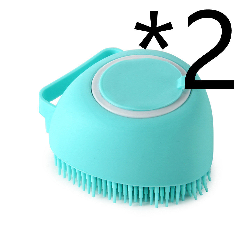 Silicone Pet Bath Brush – Grooming & Shampoo Dispenser - Shop Happy Paws Now