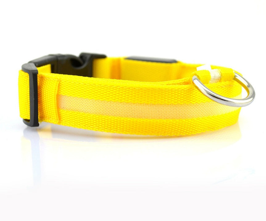 LED Dog Collar – Night Safety, Adjustable & Glow-in-the-Dark - Shop Happy Paws Now