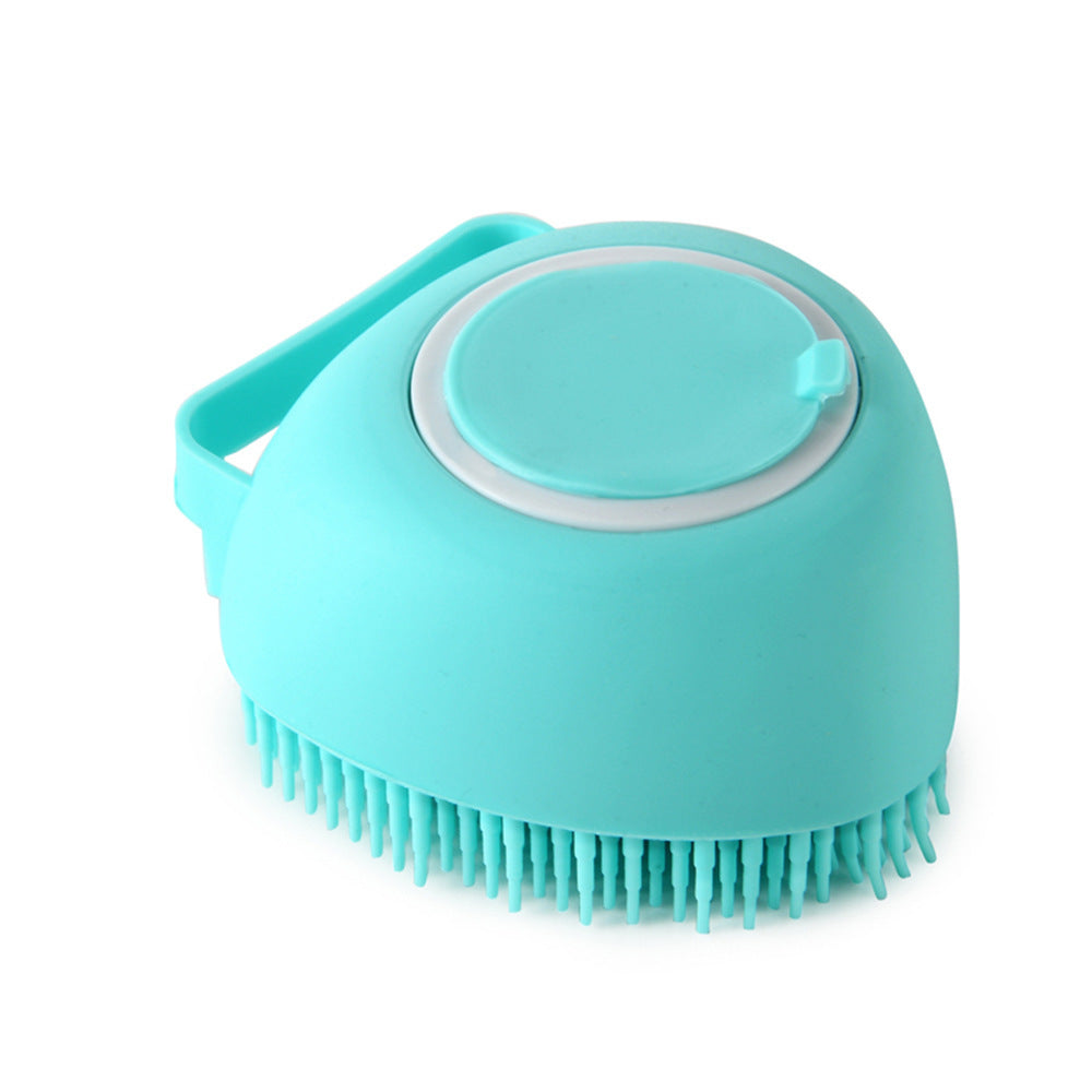 Silicone Pet Bath Brush – Grooming & Shampoo Dispenser - Shop Happy Paws Now