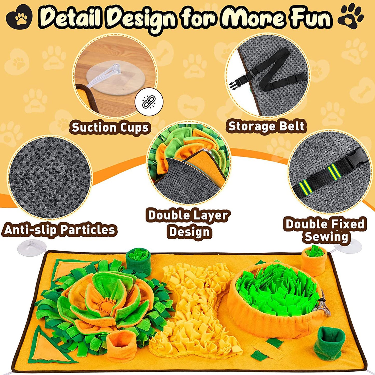 Large Snuffle Mat – Interactive Dog Training & Stress Relief - Shop Happy Paws Now