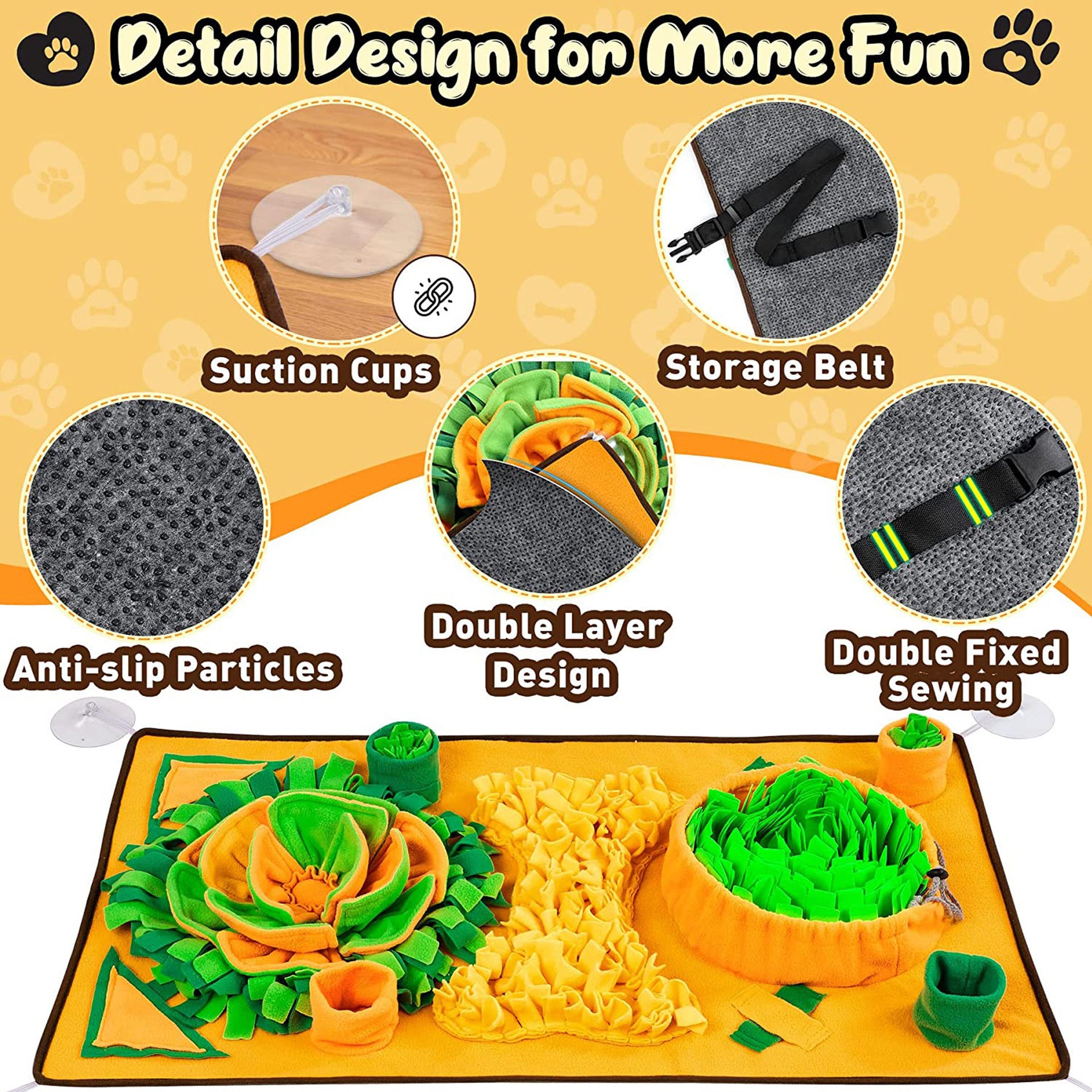 Large Snuffle Mat – Interactive Dog Training & Stress Relief - Shop Happy Paws Now