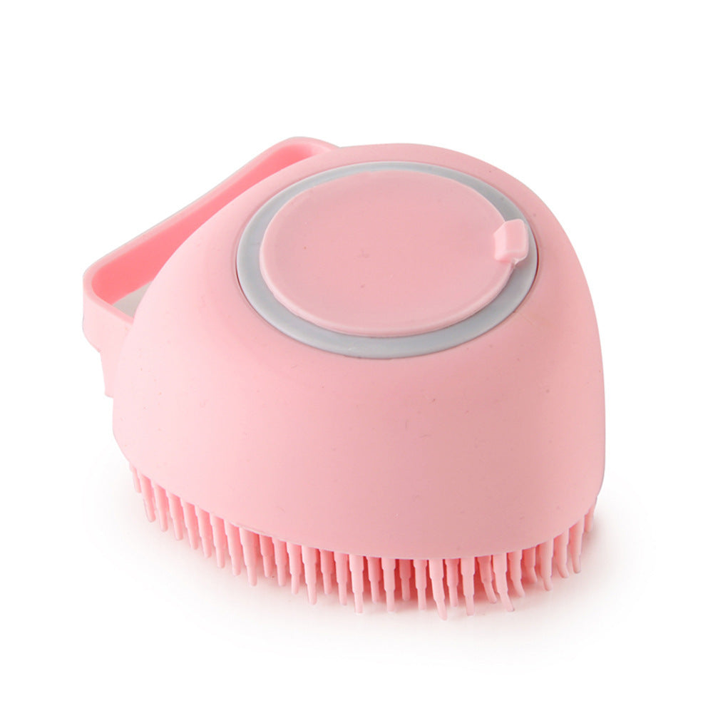 Silicone Pet Bath Brush – Grooming & Shampoo Dispenser - Shop Happy Paws Now