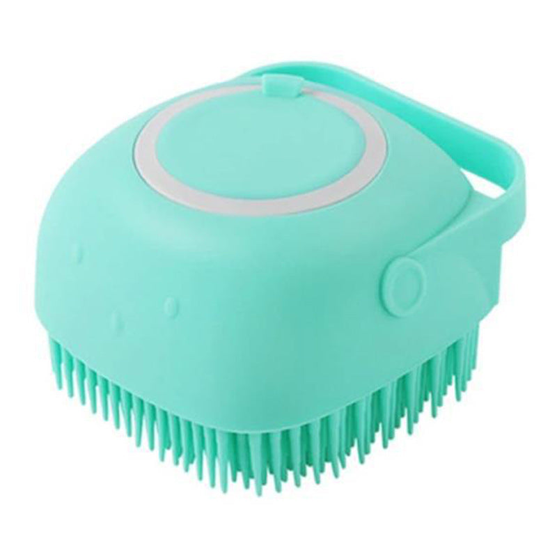 Silicone Pet Bath Brush – Grooming & Shampoo Dispenser - Shop Happy Paws Now