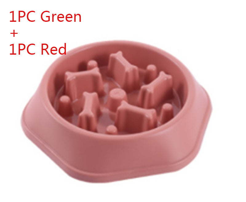 Anti-Choke Slow Feeder Dog Bowl – Bone-Shaped Design - Shop Happy Paws Now