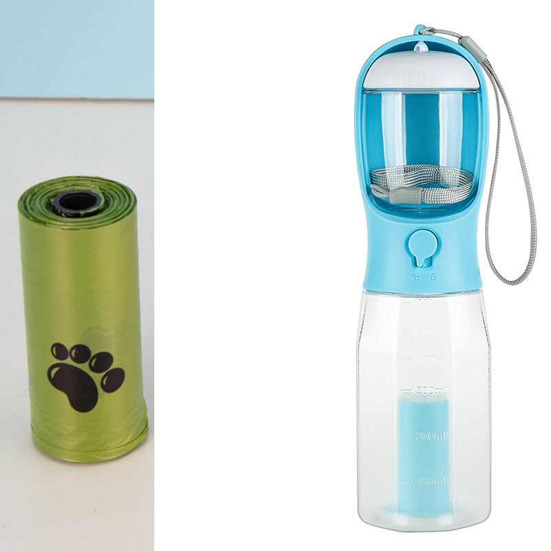 3-in-1 Portable Pet Water Bottle, Feeder & Poop Dispense - Shop Happy Paws Now